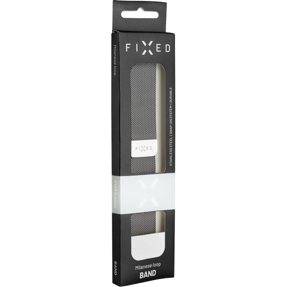 Armband Fixed Mesh Strap für Apple Watch 49/46/45/44 mm, Silbern