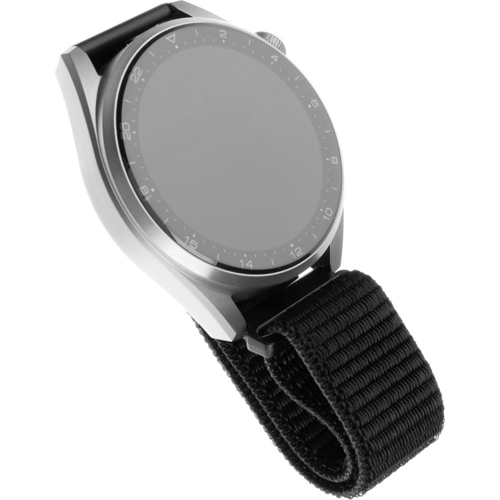 Armband für Smartwatch, Fixed Nylon Strap 20 mm, Schwarz