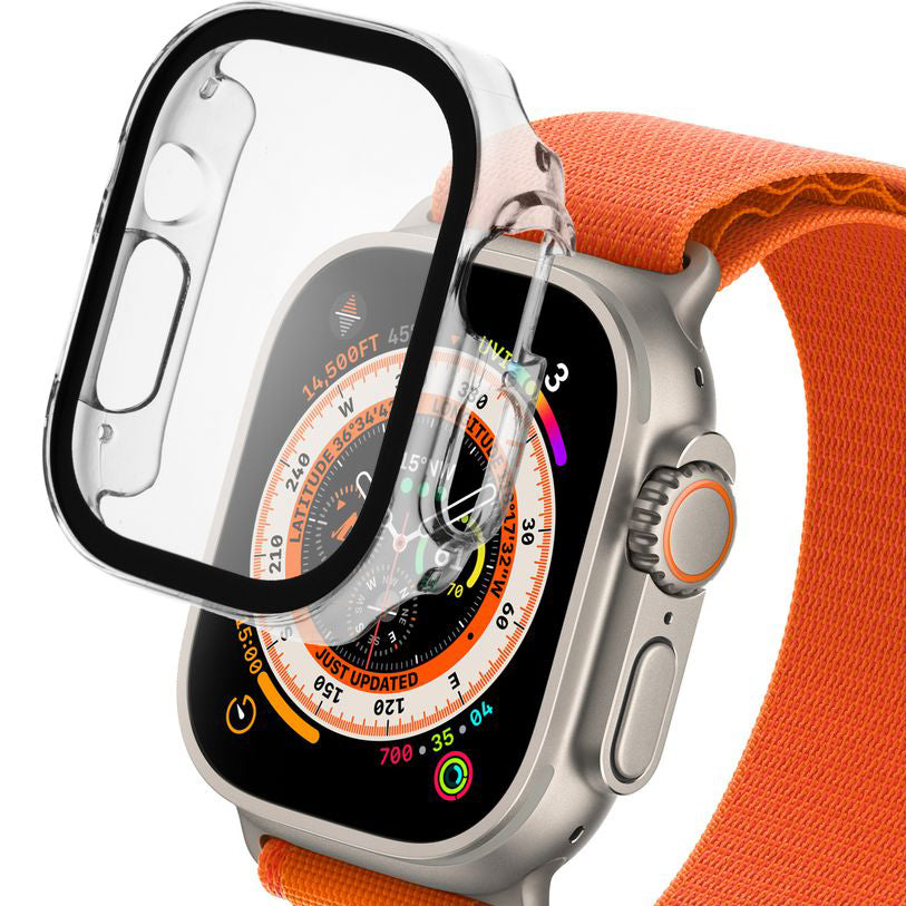 Schutzhülle mit Displayschutz Fixed Pure für Apple Watch Ultra 4/3/2/1 49 mm, Transparent