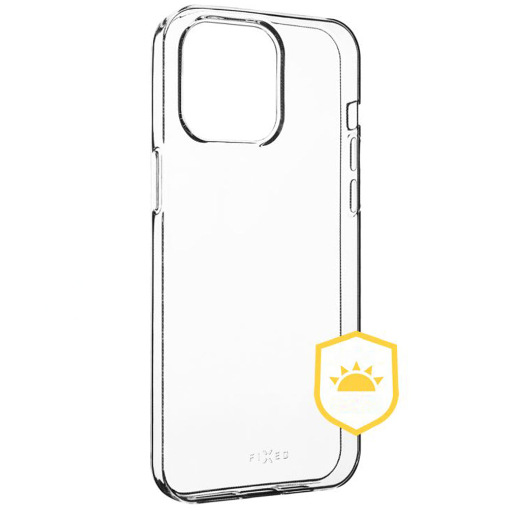 Schutzhülle Fixed Slim AntiUV für Apple iPhone 15 Pro, Transparent