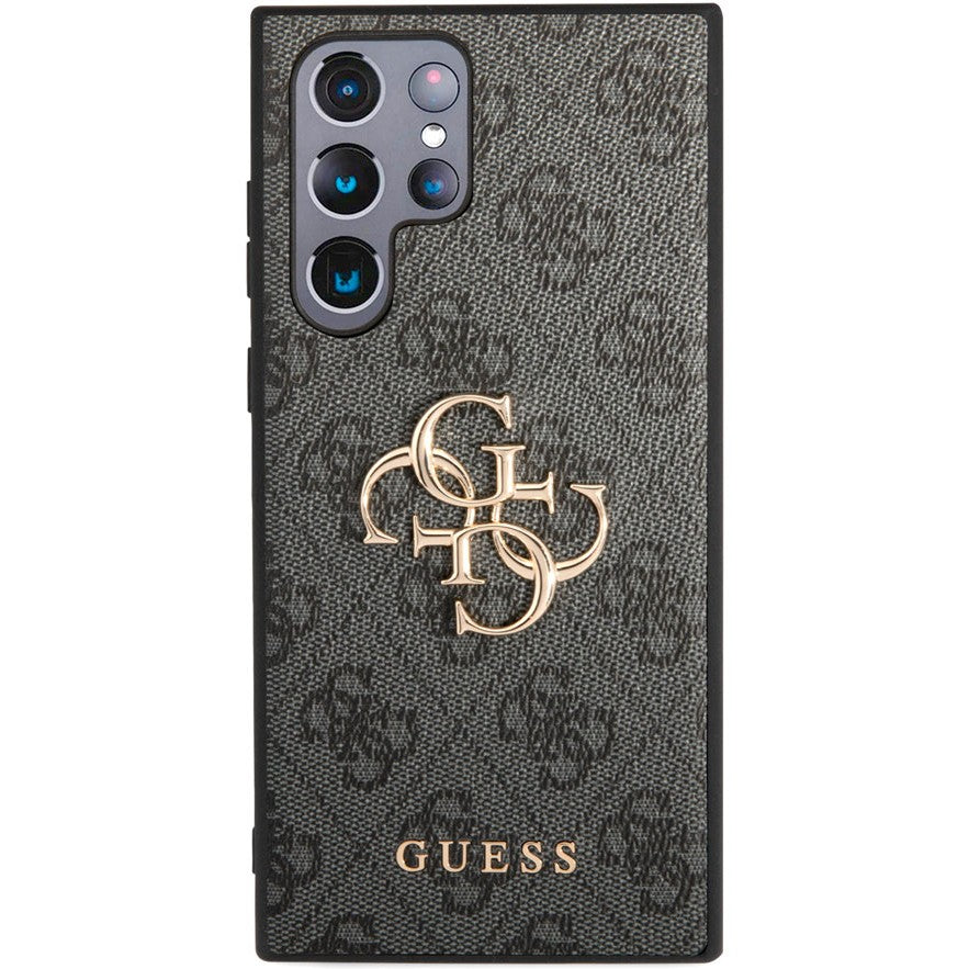 Schutzhülle für Galaxy S24 Ultra, Guess 4G Big Metal Logo, Schwarz