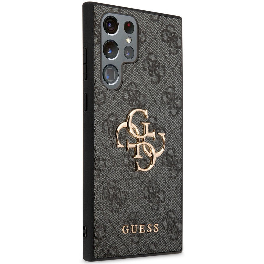 Schutzhülle für Galaxy S24 Ultra, Guess 4G Big Metal Logo, Schwarz