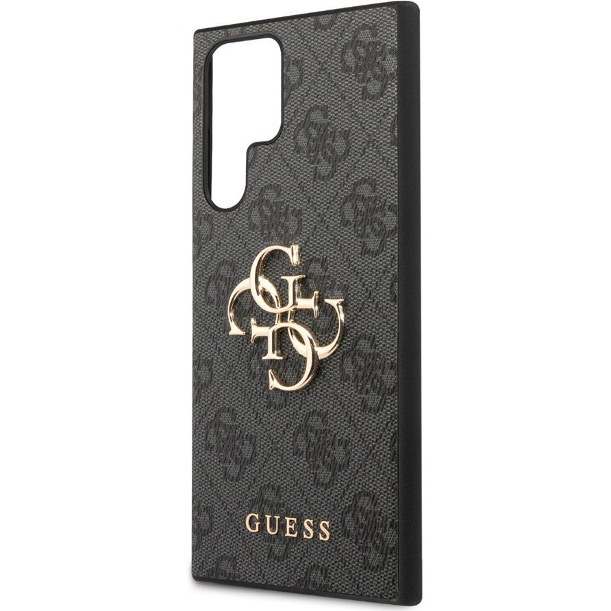 Schutzhülle für Galaxy S24 Ultra, Guess 4G Big Metal Logo, Schwarz