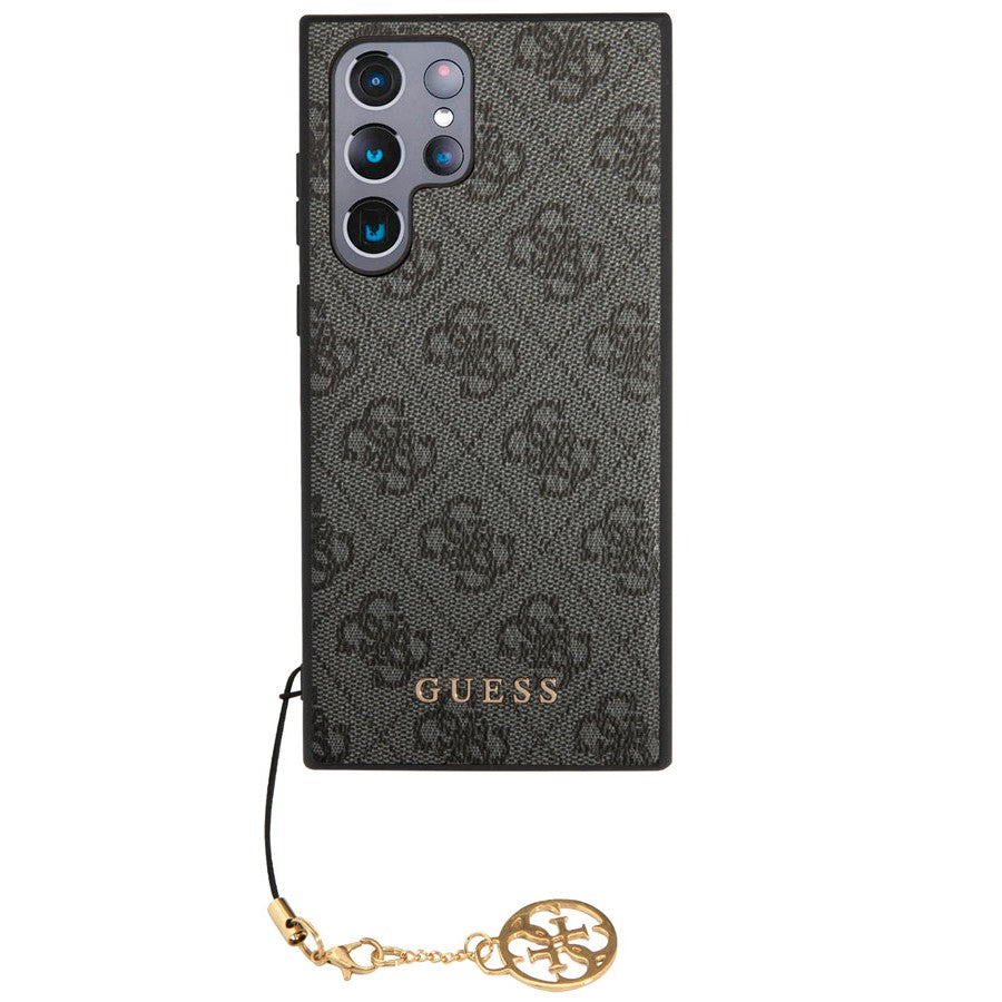 Schutzhülle für Galaxy S24 Ultra, Guess 4G Charms Collection, Schwarz