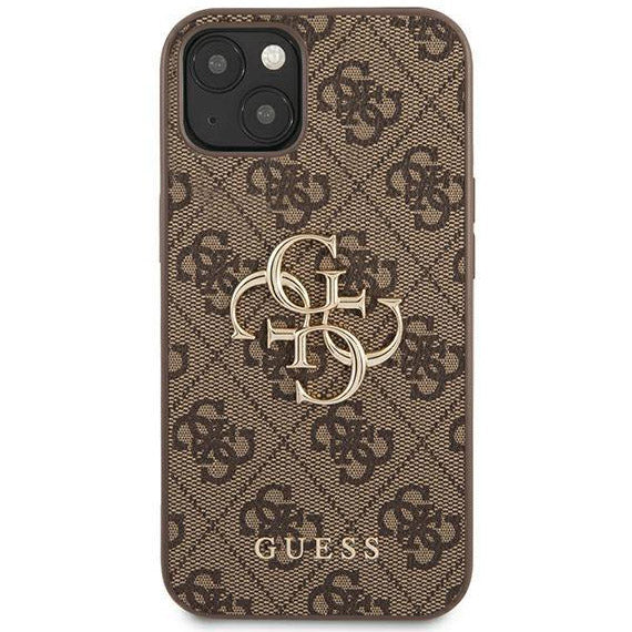 Schutzhülle Guess 4G Big Metal Logo für iPhone 13, Braun