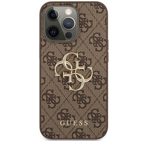Schutzhülle Guess 4G Big Metal Logo für iPhone 13 Pro Max, Braun
