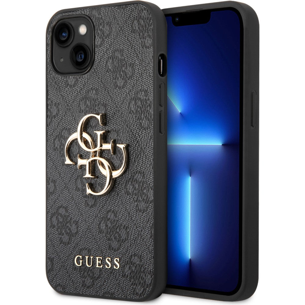 Schutzhülle Guess 4G Big Metal Logo für iPhone 14, Grau