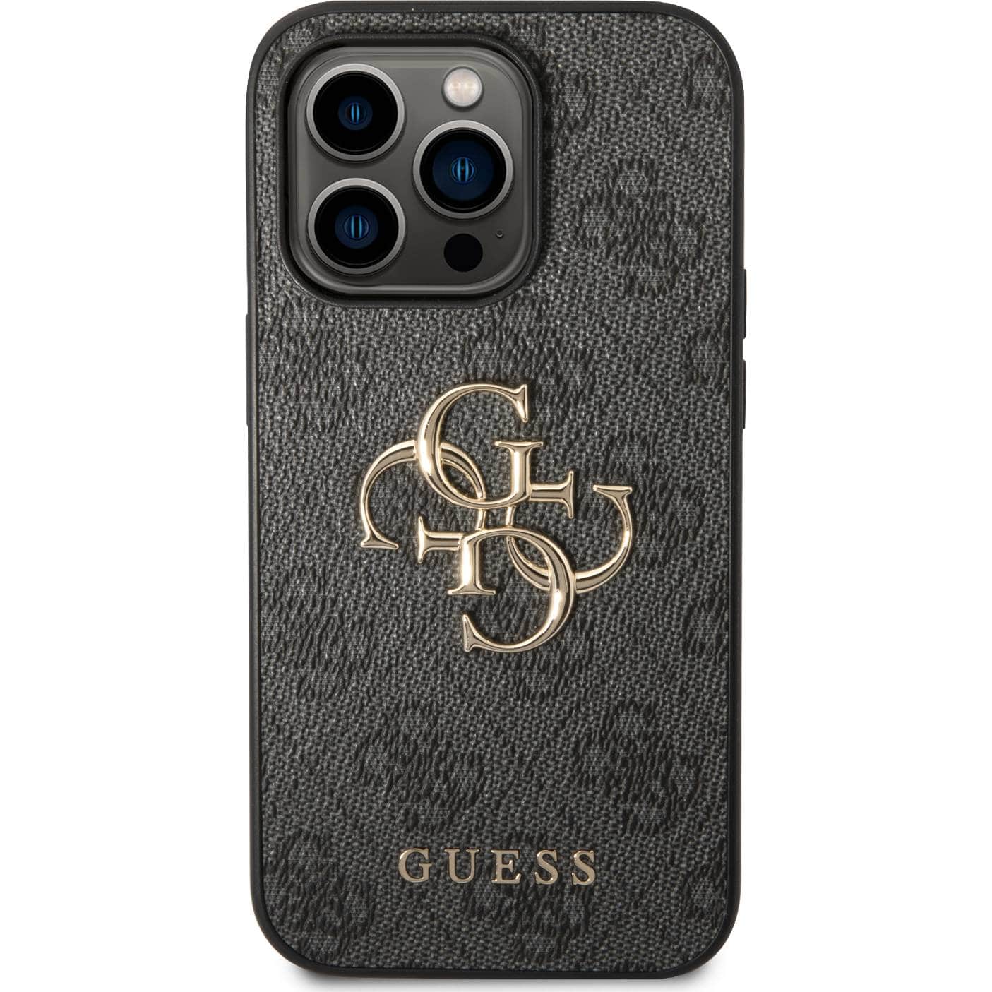 Schutzhülle Guess 4G Big Metal Logo für Apple iPhone 15 Pro Max, Grau