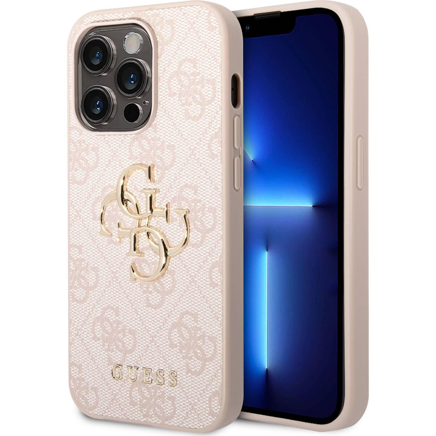 Schutzhülle Guess 4G Big Metal Logo für Apple iPhone 15 Pro, Rosa