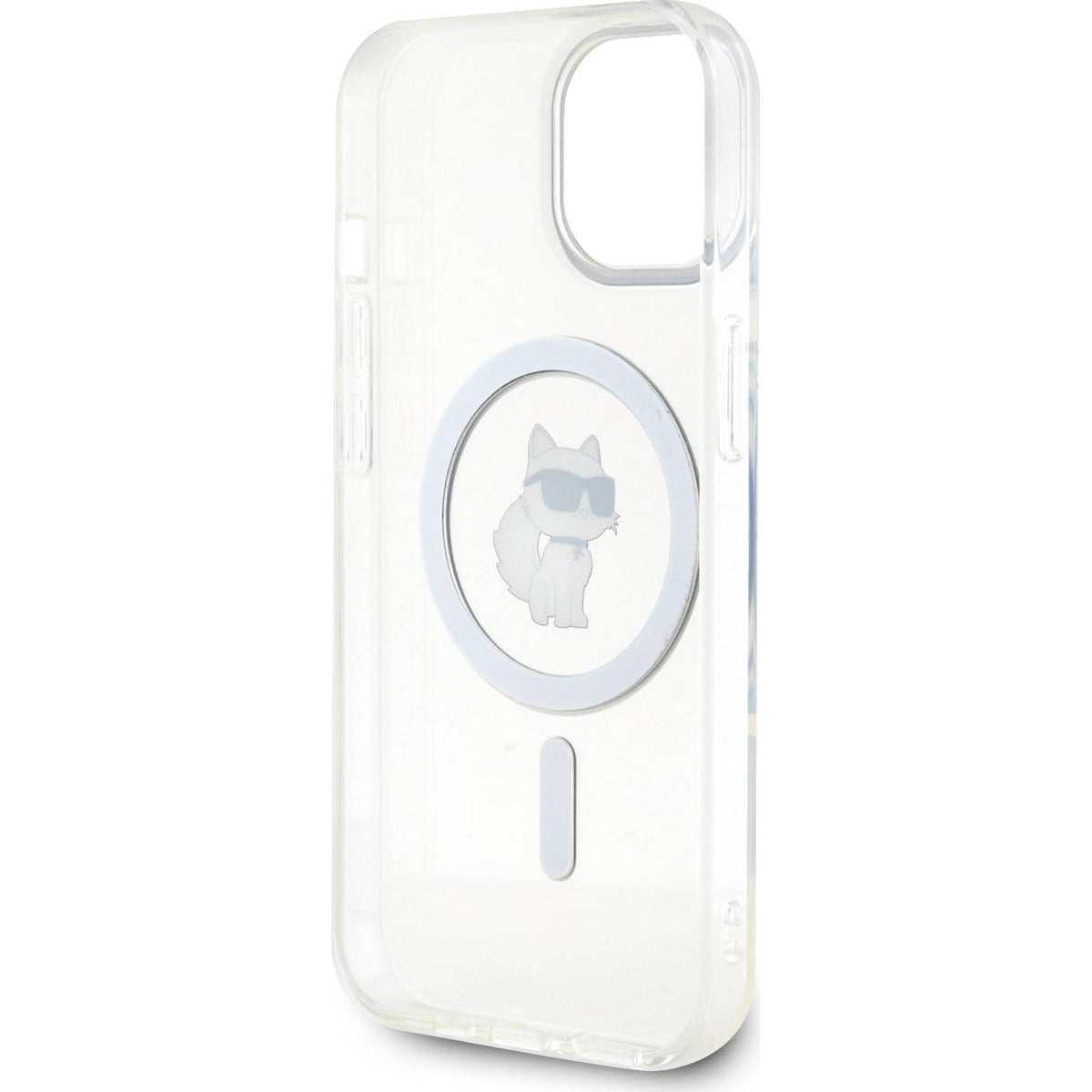 Schutzhülle Karl Lagerfeld HardCase IML Choupette MagSafe für Apple iPhone 15, Transparent