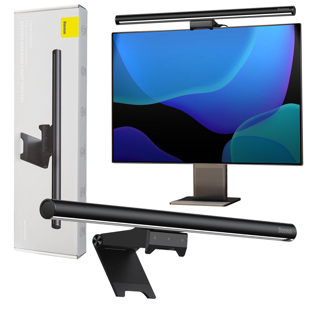 Baseus i-wok2 Touchpanel-Tischleuchte für Bildschirm, Schwarz
