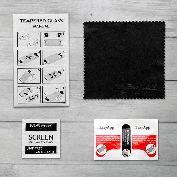 Gehärtetes Glas für iPhone 17e / 16e / 14 / 13 Pro / 13, MyScreen Diamond Glass Full Glue, Transparent