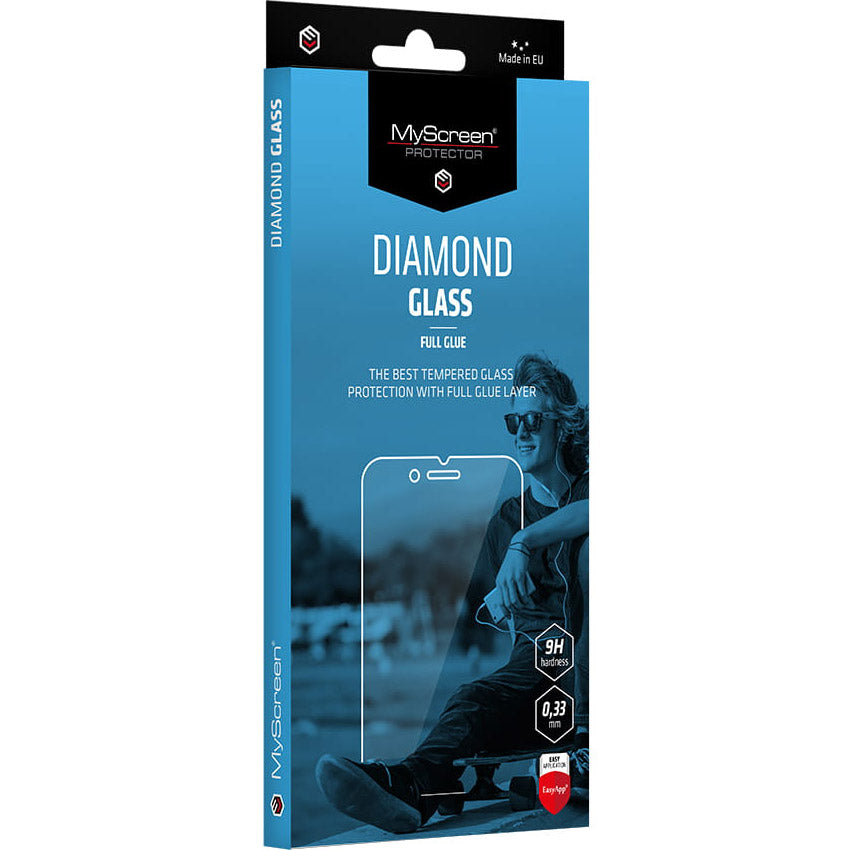 Gehärtetes Glas für iPhone 17e / 16e / 14 / 13 Pro / 13, MyScreen Diamond Glass Full Glue, Transparent