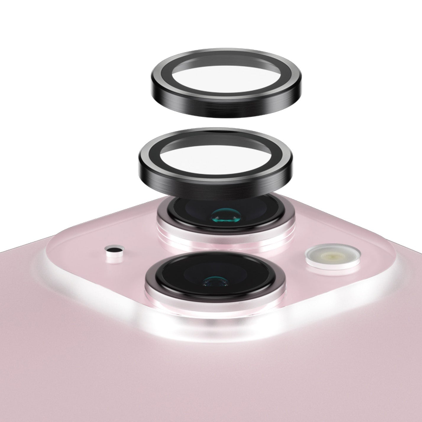 Gehärtetes Glas PanzerGlass Hoops für iPhone 15 / 15 Plus