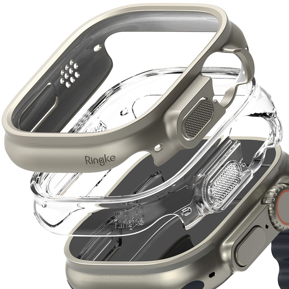 Schutzhülle Ringke Slim Case für Apple Watch Ultra 3/2/1 49 mm, Transparent - Beige