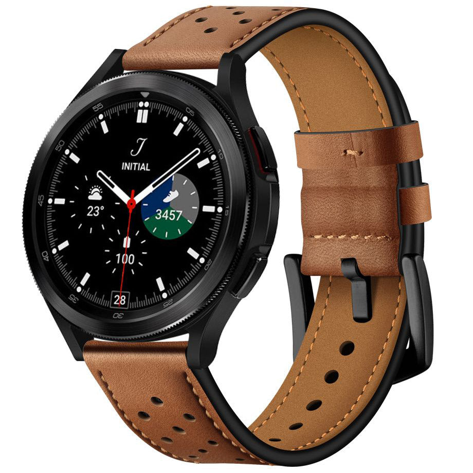 Lederarmband für Galaxy Watch 6/5 Pro/5/4/3, Tech-Protect Leather, Braun