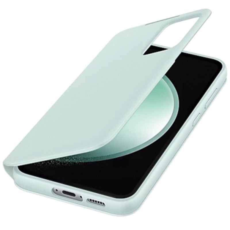 Schutzhülle mit Klappe für Galaxy S23 FE, Samsung Smart View Wallet Case, Minzgrün