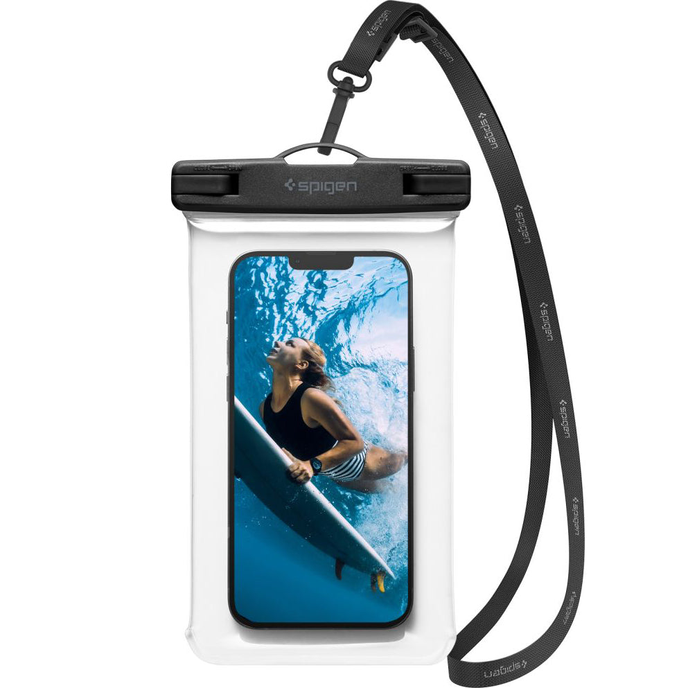 Wasserdichte Schutzhülle Spigen A601 Waterproof 1-Pack, Transparent/Schwarz