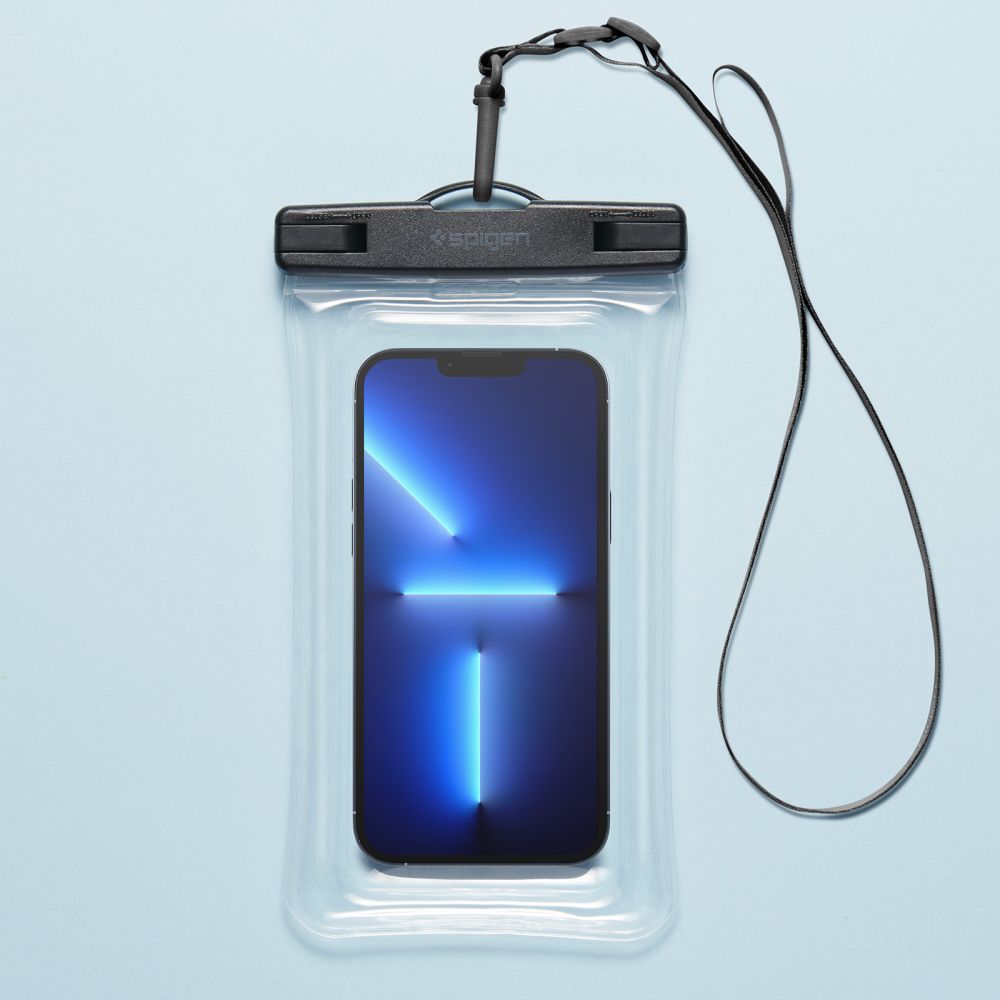 Wasserdichte Schutzhülle Spigen A610 Waterproof Float 1-Pack, Transparent/Schwarz