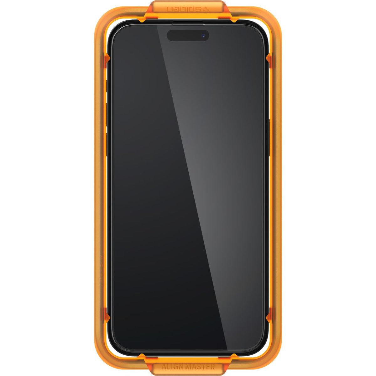 Glas für die Schutzhülle Spigen Glas.tR FC AM 2-Pack für iPhone 15 Pro Max, mit schwarzem Rahmen