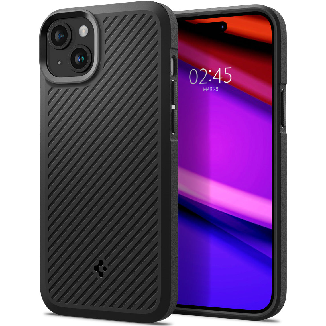 Schutzhülle für Apple iPhone 15, Spigen Core Armor, Schwarz