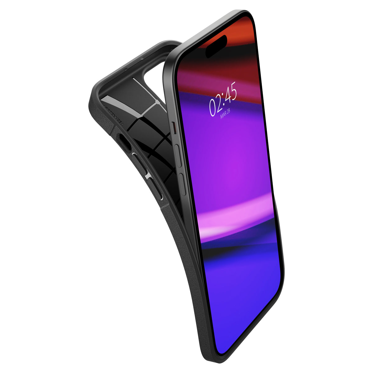 Schutzhülle für Apple iPhone 15, Spigen Core Armor, Schwarz