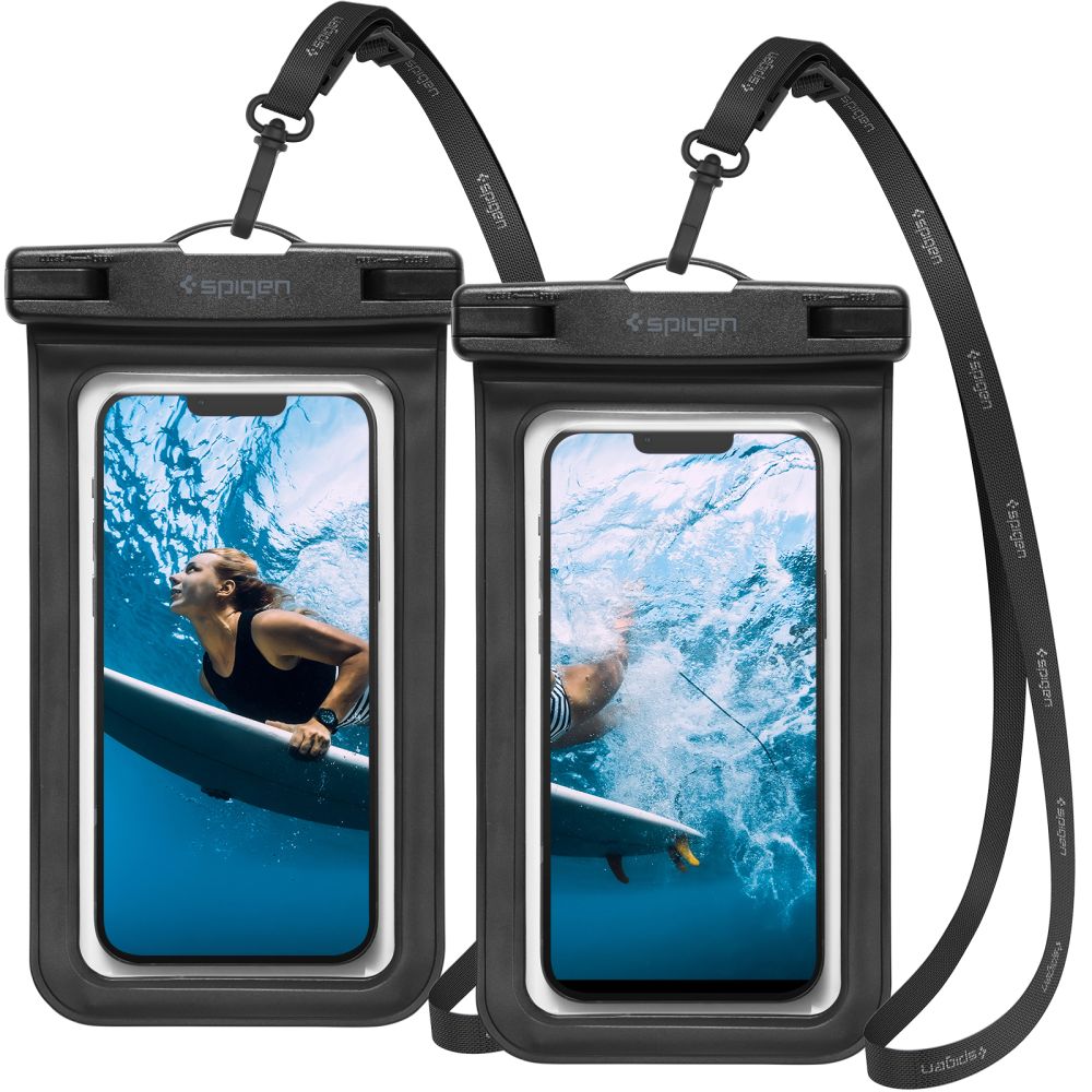 Wasserdichte Schutzhülle Spigen A601 Waterproof 2-Pack, schwarz