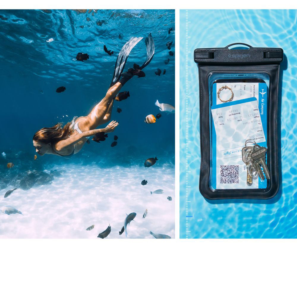Wasserdichte Schutzhülle Spigen A601 Waterproof 2-Pack, schwarz