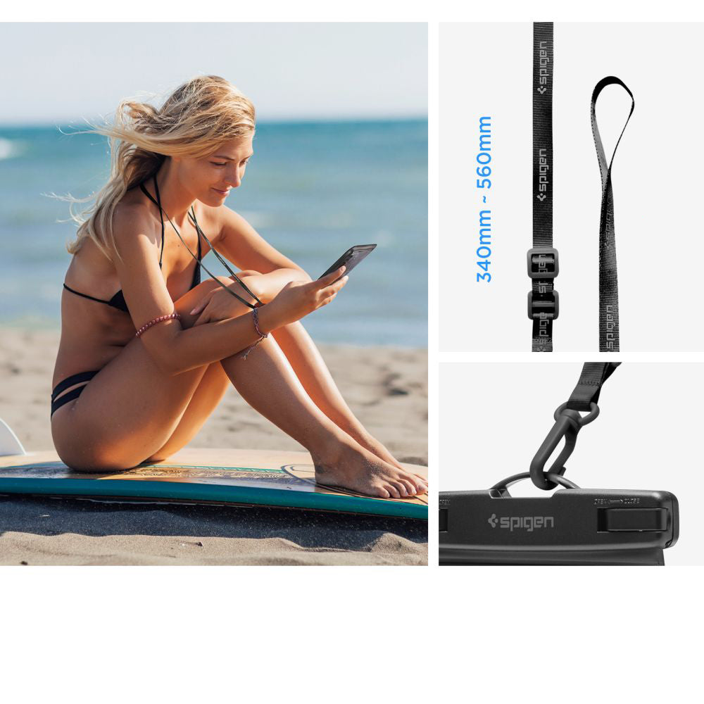 Wasserdichte Schutzhülle Spigen A601 Waterproof 2-Pack, schwarz