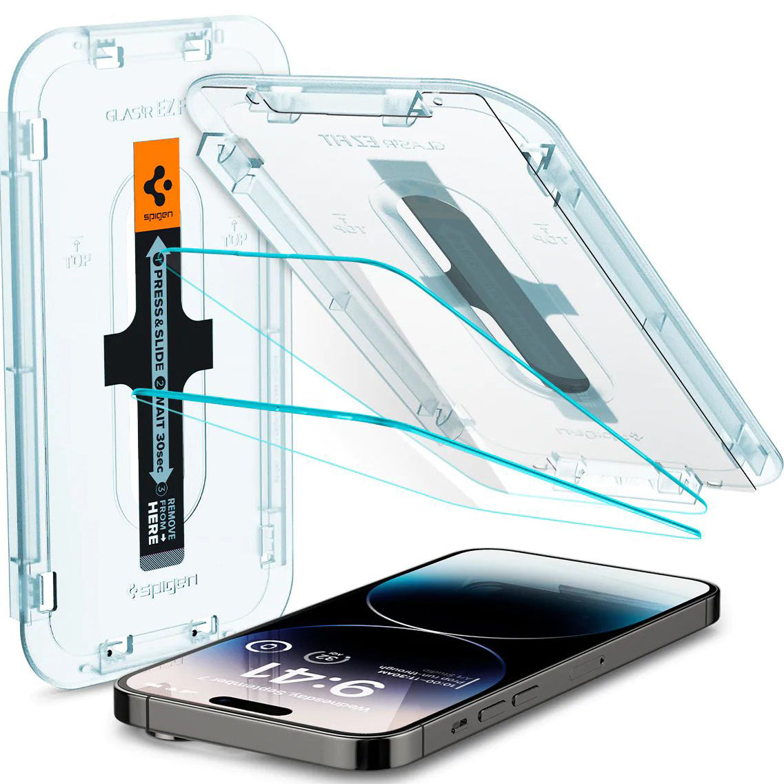 Glas für die Schutzhülle Spigen Glas.tR EZ Fit 2-Pack für iPhone 14 Pro Max