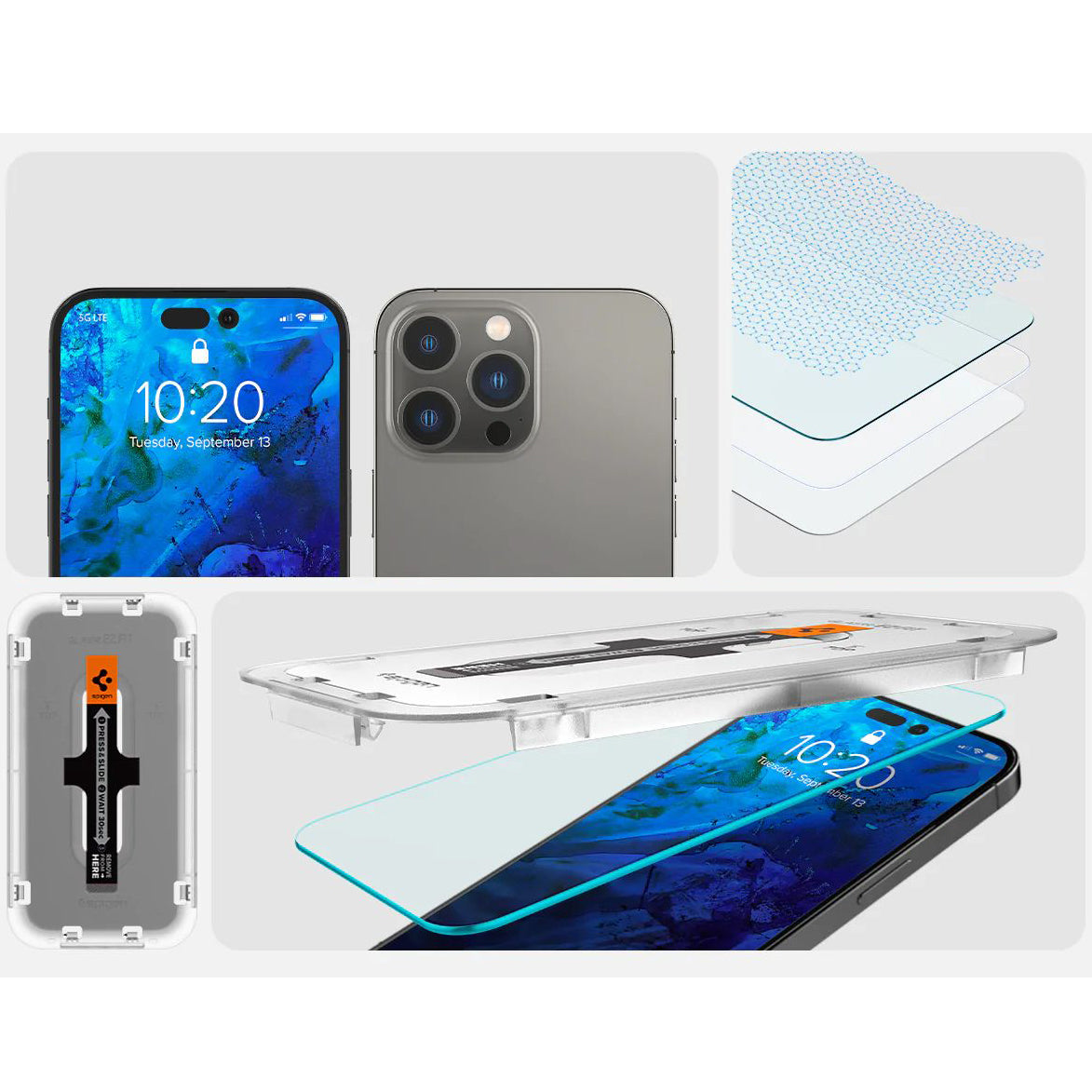 Glas für die Schutzhülle Spigen Glas.tR EZ Fit 2-Pack für iPhone 14 Pro Max