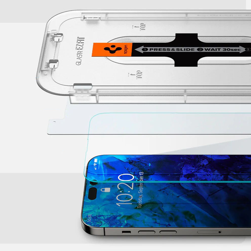 Glas für die Schutzhülle Spigen Glas.tR EZ Fit 2-Pack für iPhone 14 Pro Max