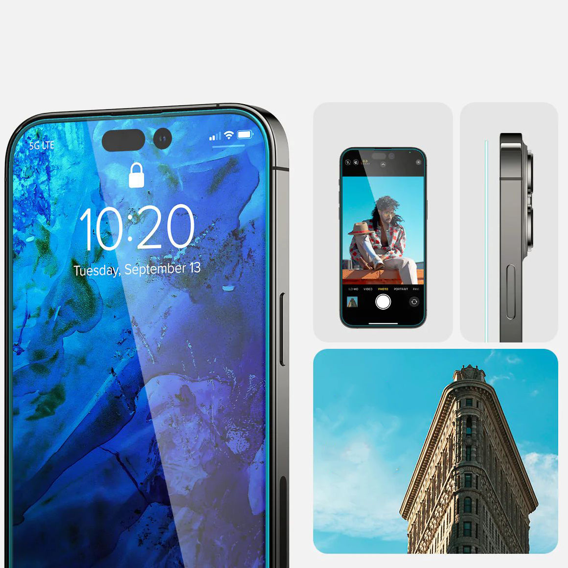 Glas für die Schutzhülle Spigen Glas.tR EZ Fit 2-Pack für iPhone 14 Pro Max