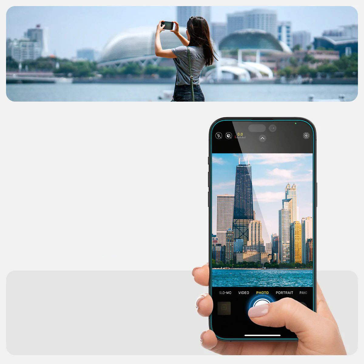 Glas für die Schutzhülle Spigen Glas.tR EZ Fit 2-Pack für iPhone 14 Pro Max