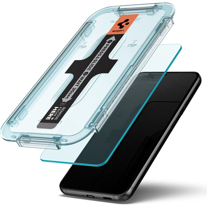 Glas für die Schutzhülle Spigen Glas.tr EZ Fit 2-Pack Galaxy S22