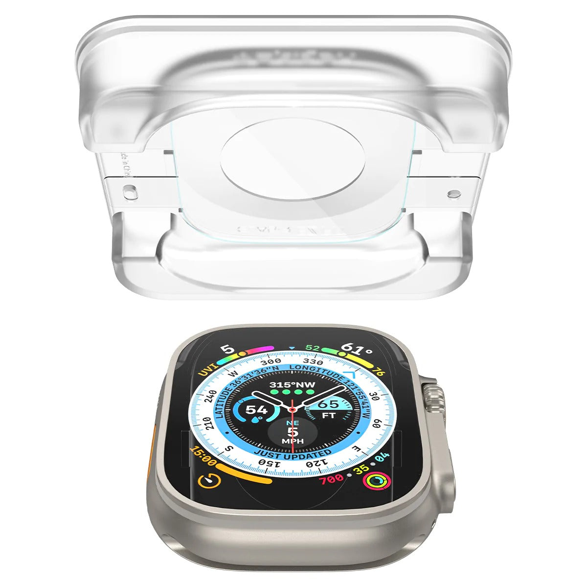 Glas für die Schutzhülle Spigen Glas.tR EZ Fit 2-Pack für Apple Watch Ultra 3/2/1 49mm