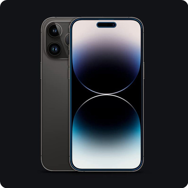 Glas für die Schutzhülle Spigen Glas.tR EZ Fit Privacy 2-Pack für iPhone 14 Pro
