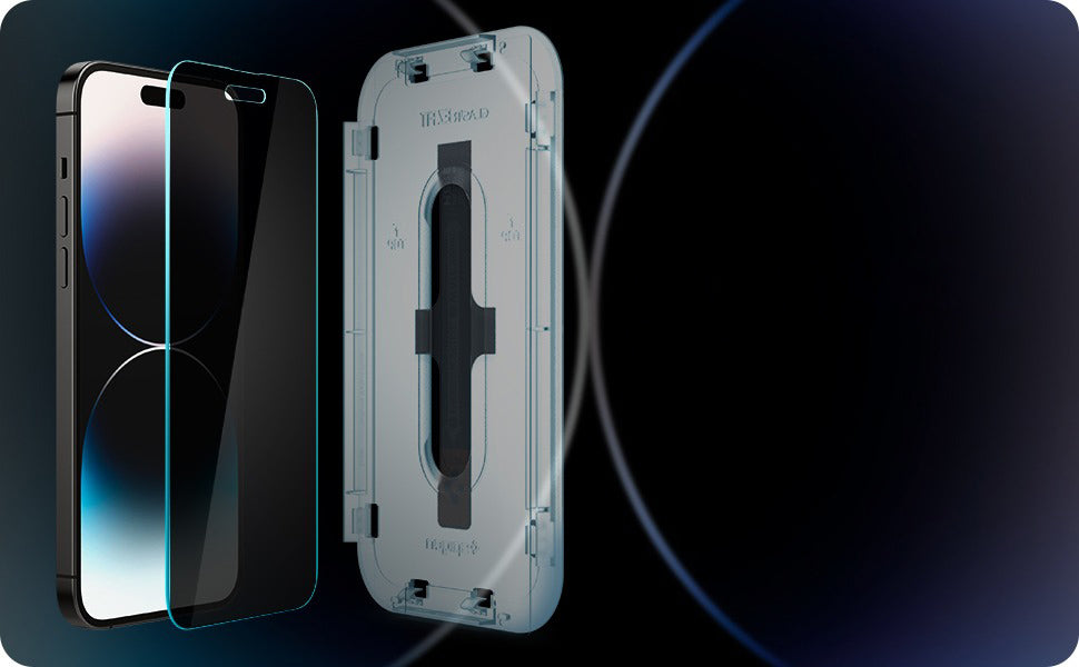 Glas für die Schutzhülle Spigen Glas.tR EZ Fit Privacy 2-Pack für iPhone 14 Pro