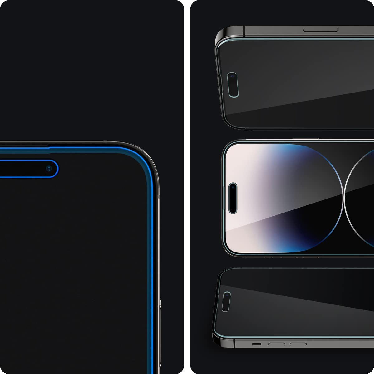 Glas für die Schutzhülle Spigen Glas.tR EZ Fit Privacy 2-Pack für iPhone 14 Pro