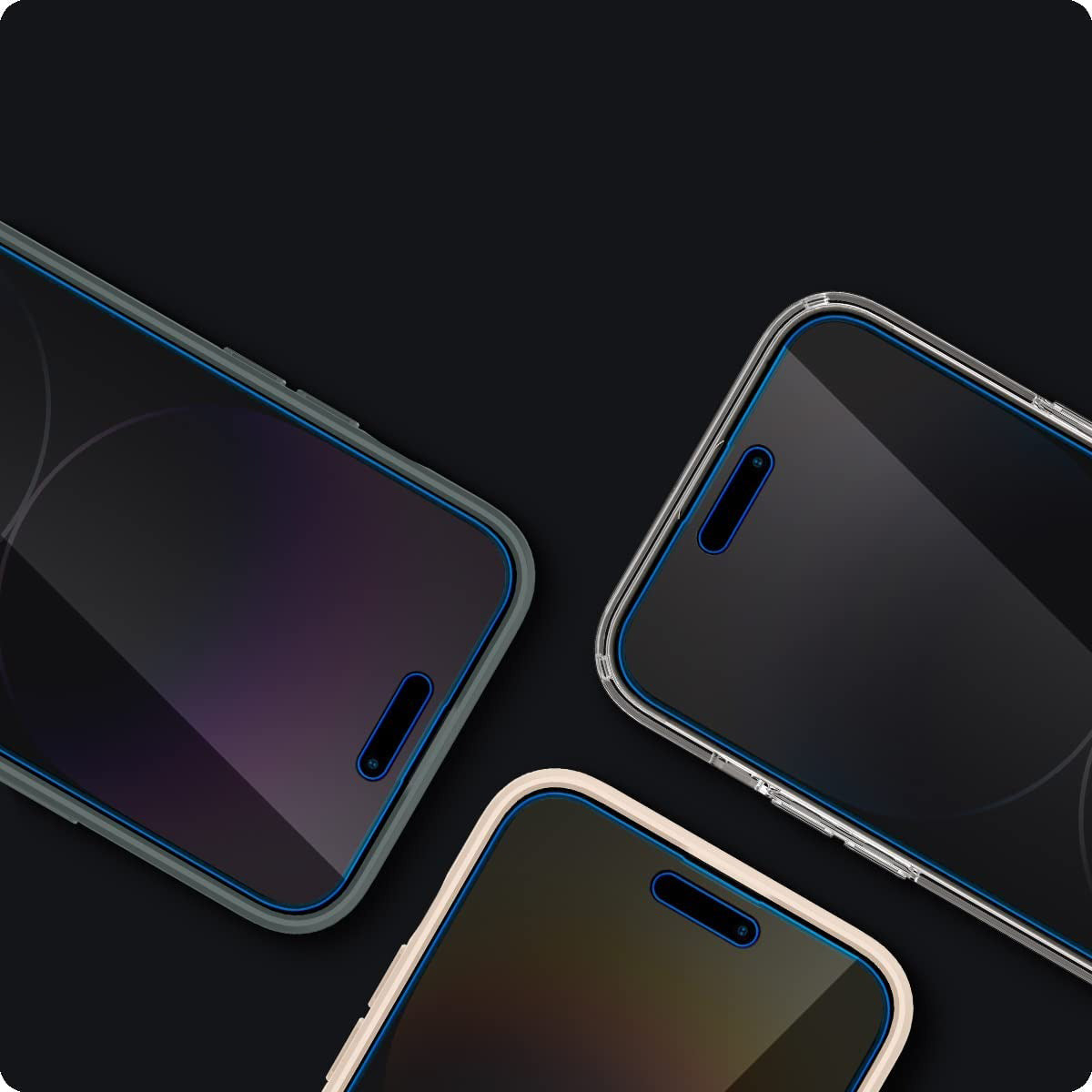 Glas für die Schutzhülle Spigen Glas.tR EZ Fit Privacy 2-Pack für iPhone 14 Pro