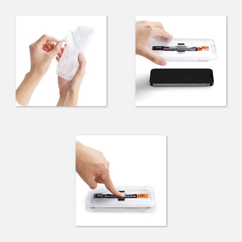 Glas für die Schutzhülle Spigen Glas.tR EZ Fit Privacy 2-Pack für iPhone 14 Pro