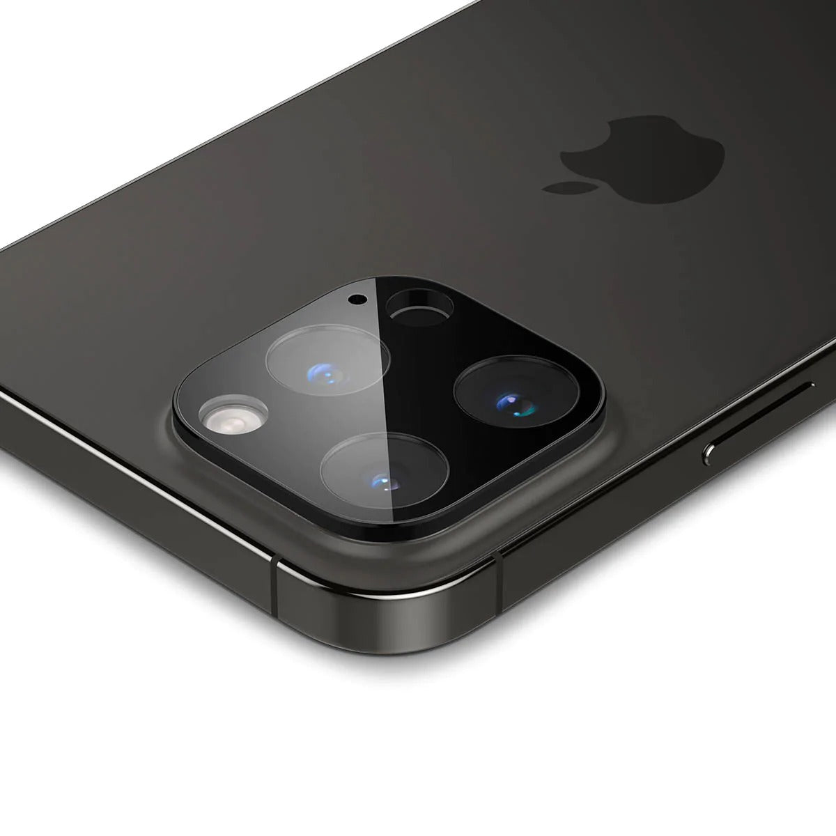 Glas für die Kamera Spigen Glas.tR Optik 2-Pack für iPhone 16 Pro / 16 Pro Max / 15 Pro / 15 Pro Max / 14 Pro / 14 Pro Max, Schwarz