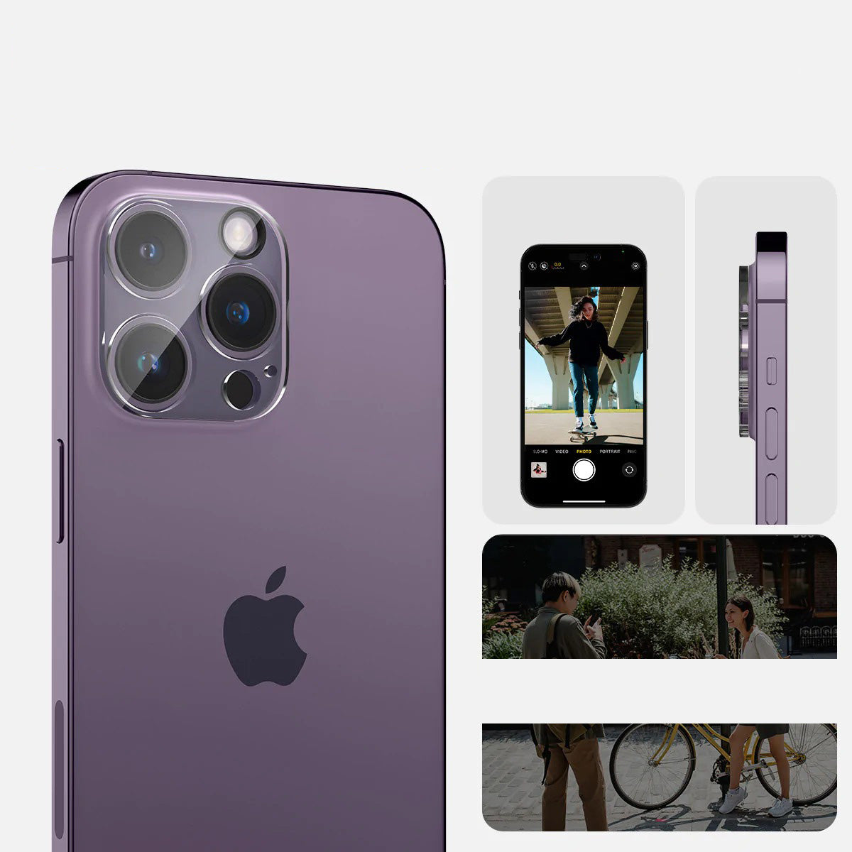 Glas für die Kamera Spigen Glas.tR Optik 2-Pack für iPhone 14 Pro / 14 Pro Max, Transparent