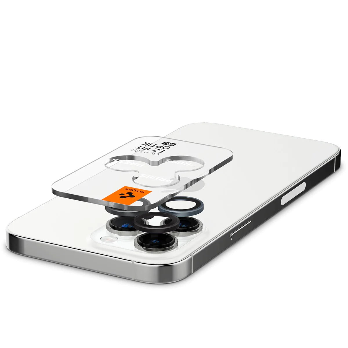 Glas für die Kamera Spigen Glas.tR Ez Fit Optik Pro 2-Pack für iPhone 16 Pro / 16 Pro Max / 15 Pro / 15 Pro Max / 14 Pro / 14 Pro Max, Multikolore (Zero One)