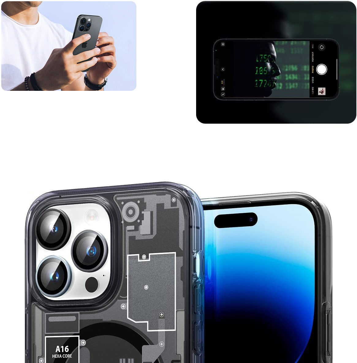 Glas für die Kamera Spigen Glas.tR Ez Fit Optik Pro 2-Pack für iPhone 16 Pro / 16 Pro Max / 15 Pro / 15 Pro Max / 14 Pro / 14 Pro Max, Multikolore (Zero One)