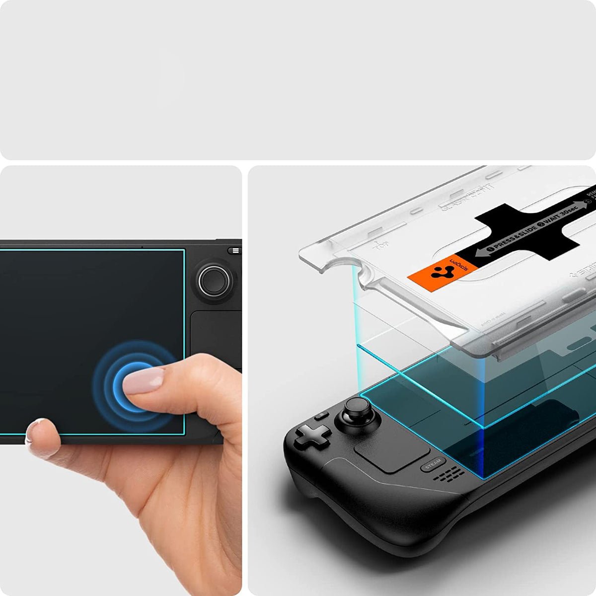 Glas für die Schutzhülle Spigen Glas.tR EZ Fit 1-Pack für Steam Deck / Steam Deck OLED