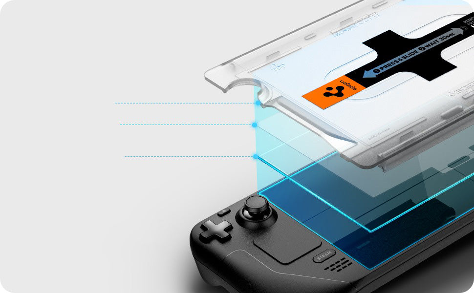 Glas für die Schutzhülle Spigen Glas.tR EZ Fit 1-Pack für Steam Deck / Steam Deck OLED