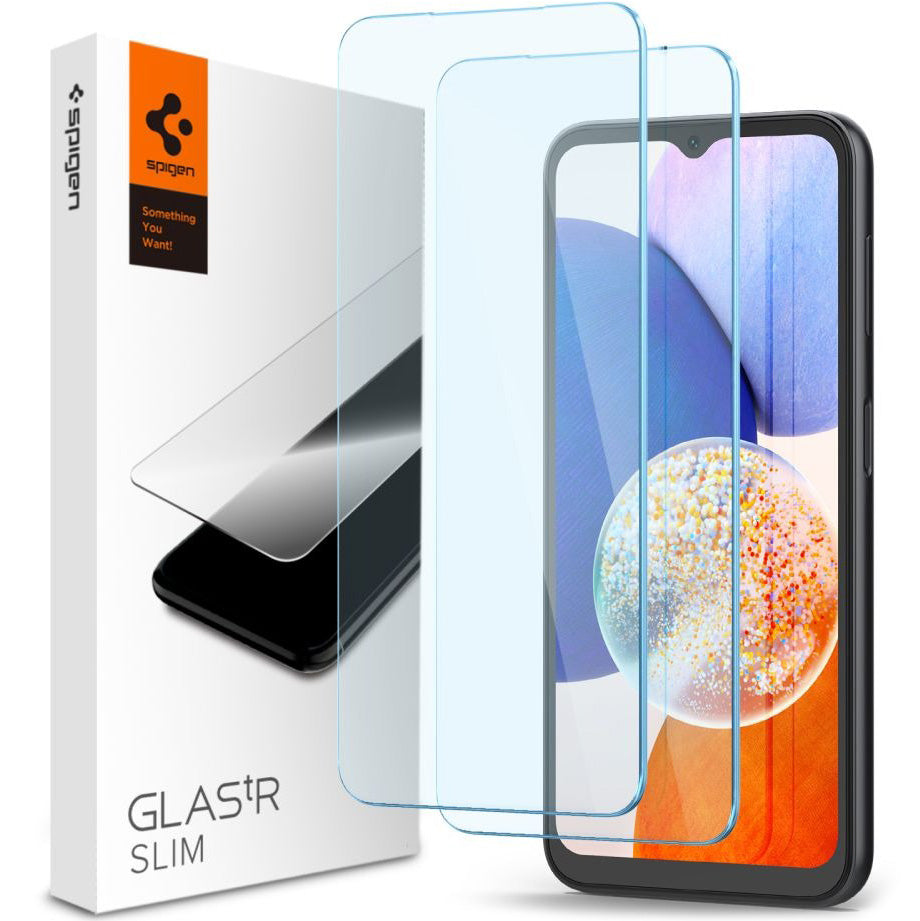 Glas für die Schutzhülle Spigen Glas.tR Slim 2-Pack für Galaxy A14 4G/5G