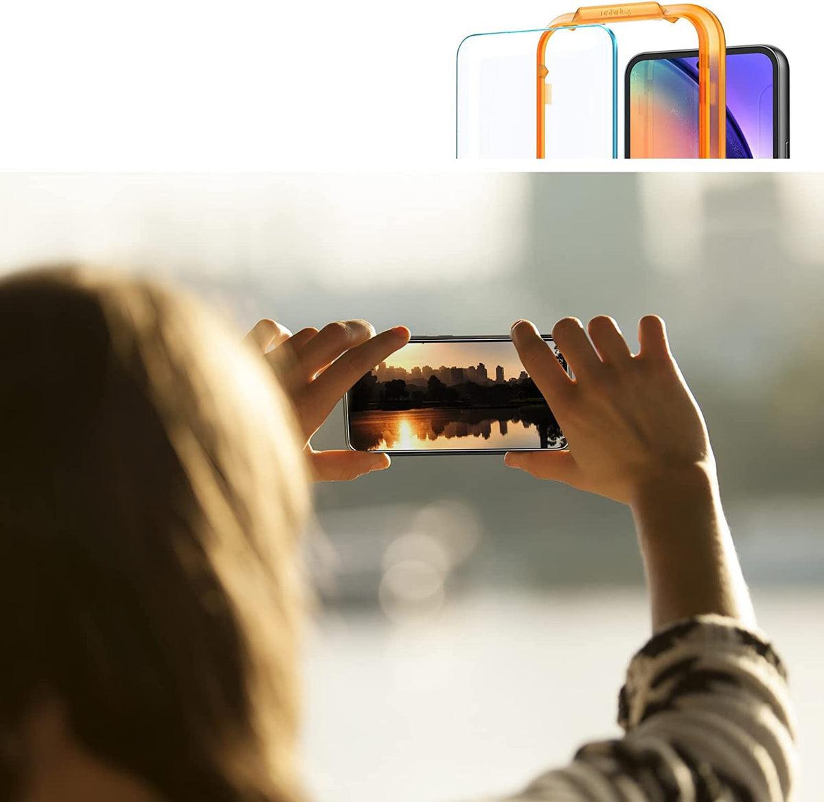 Glas für die Schutzhülle Spigen Glas.tR Slim AM 2-Pack für Galaxy A54 5G