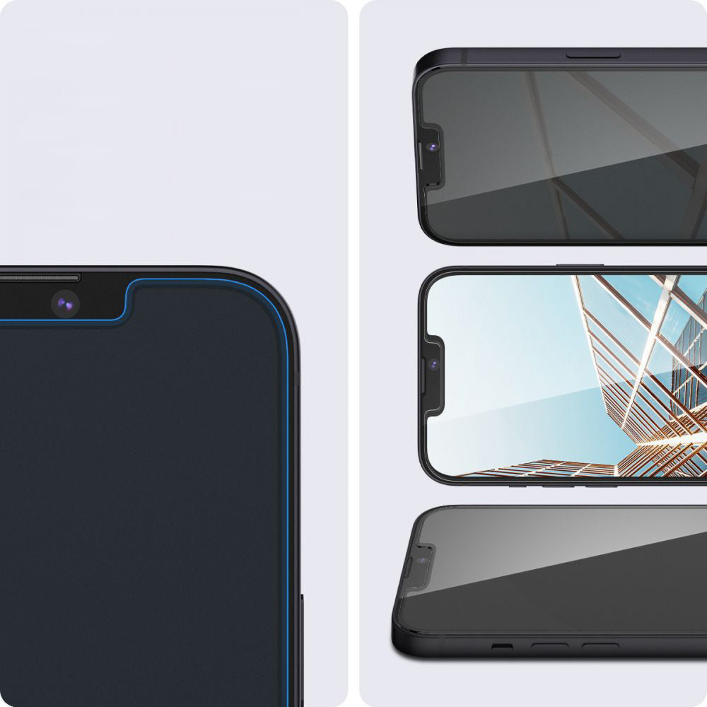 Glas für die Schutzhülle für iPhone 17e / 16e / 14 / 13 Pro / 13, Spigen Glas.tR Slim Privacy 1-Pack mit Sichtschutzfilter